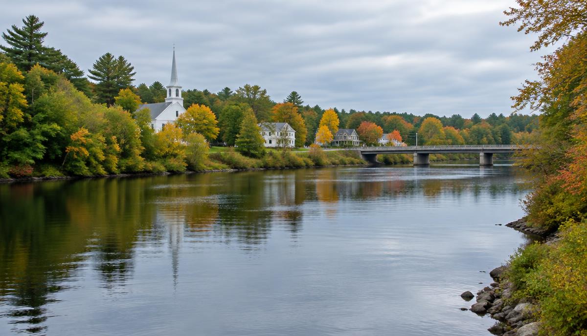 The Saco River in Buxton, Maine