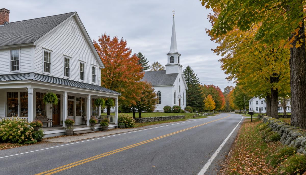 A rural stretch of Hollis, Maine