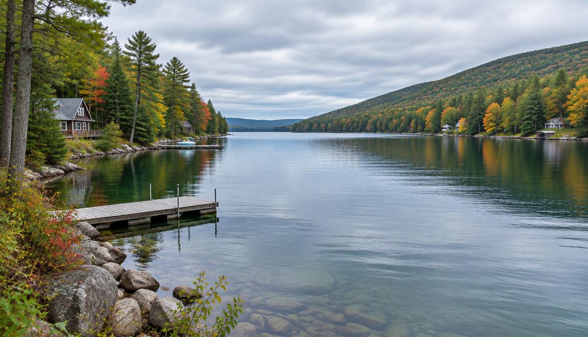 Thompson Lake in Oxford, Maine