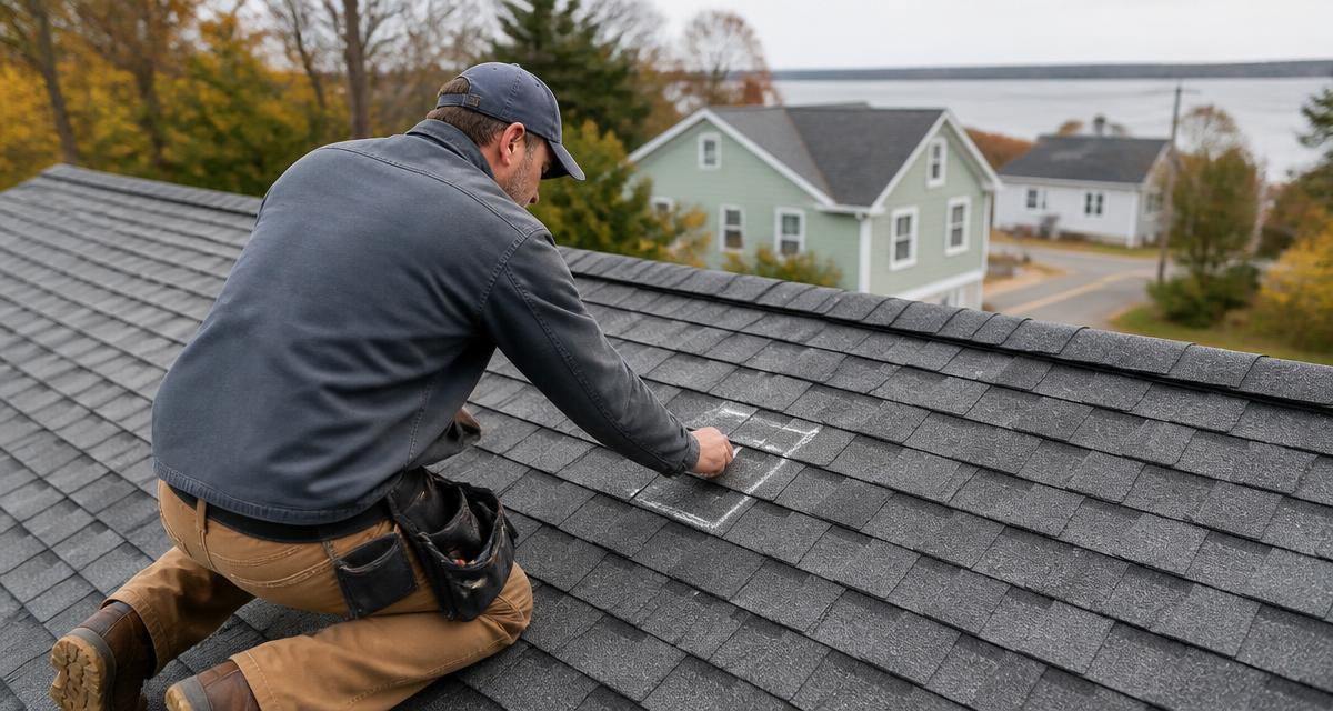 Roof inspection markings on asphalt shingles