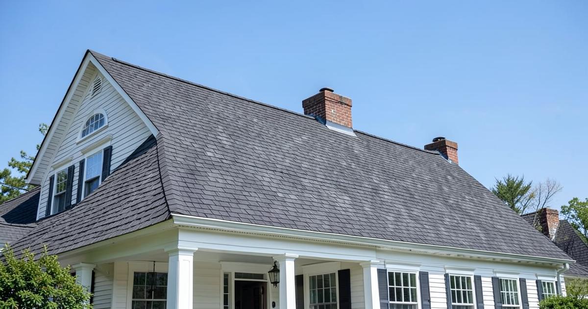 Asphalt shingle roof being evaluated for rejuvenation
